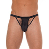 Mens Cut Out G-String Black