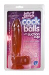 Jelly Cock & Balls W/suction Cup Red