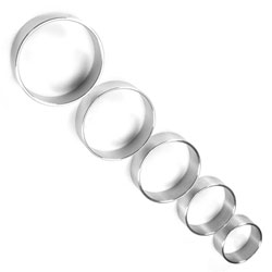 Sottile metallo 1,5 pollici diametro ampio anello di Gallo